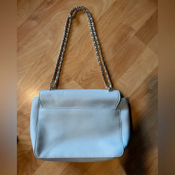 Tory Burch Light Blue Shoulder Bag with Gold Chain